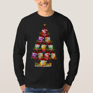 Billiards Sporten Kerstboom Verlichting Billiards T-shirt