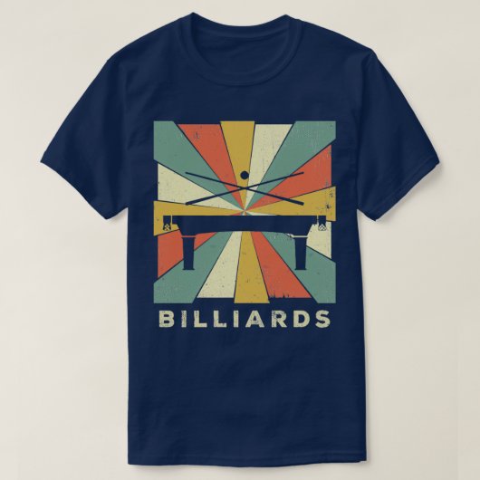 Billiards Sports Retro T-shirt (Design voorkant)