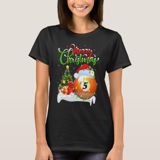 Billiards Sports  Xmas Decorations Billiards Chris T-shirt (Voorkant)