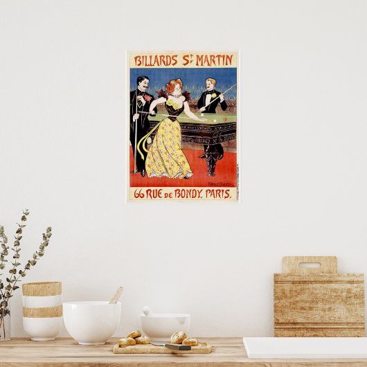 Billiards St. Martins, Parijs Poster (Keuken)