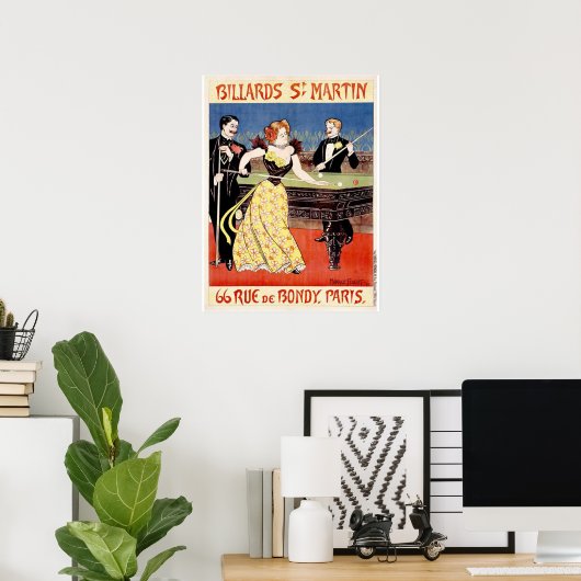 Billiards St. Martins, Parijs Poster (Thuiskantoor)