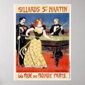 Billiards St. Martins, Parijs Poster (Voorkant)
