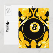 billiards, stammen. briefkaart (Voorkant / Achterkant)