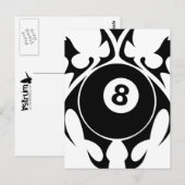 billiards, stammen. briefkaart (Voorkant / Achterkant)