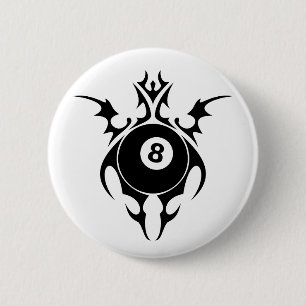 billiards, stammen. ronde button 5,7 cm