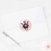 billiards, stammen. ronde sticker (Envelop)