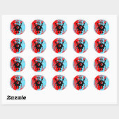 billiards, stammen. ronde sticker (Vel)
