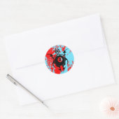 billiards, stammen. ronde sticker (Envelop)