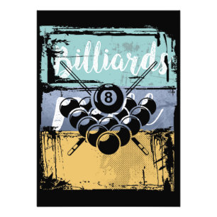 Billiards T-shirt -  Retropool Foto Afdruk