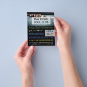 Billiards Table, Pool, Snooker Club Adverteren Flyer (Hand)