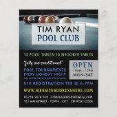 Billiards Table, Pool, Snooker Club Adverteren Flyer (Voorkant)