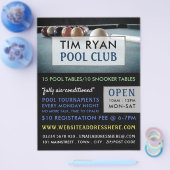 Billiards Table, Pool, Snooker Club Adverteren Flyer (Enkel)