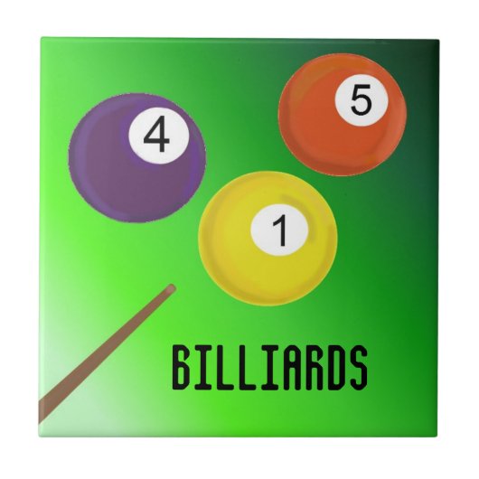 Billiards Tegeltje (Voorkant)