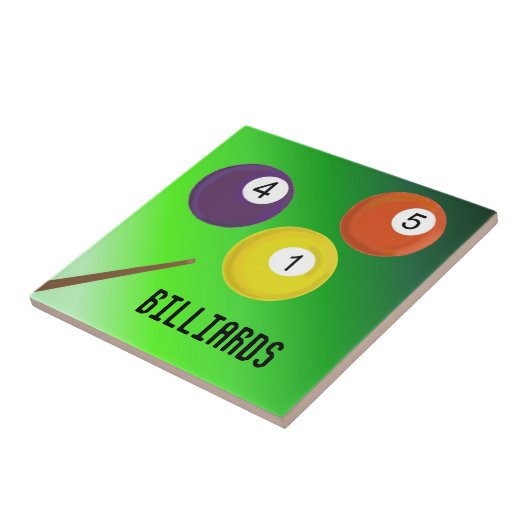 Billiards Tegeltje (Zijkant)