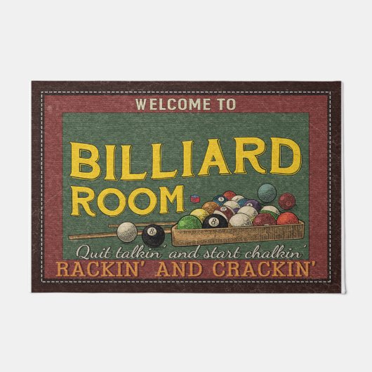 Billiards Tekenen, stijl Deurmat (Voorkant)
