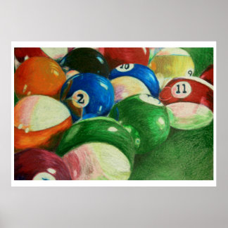 Billiards Time-Robert Hodgson Poster