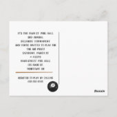 Billiards Tournament Event Briefkaart (Achterkant)