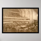 Billiards Tournament Photo 1908 Poster (Voorkant)