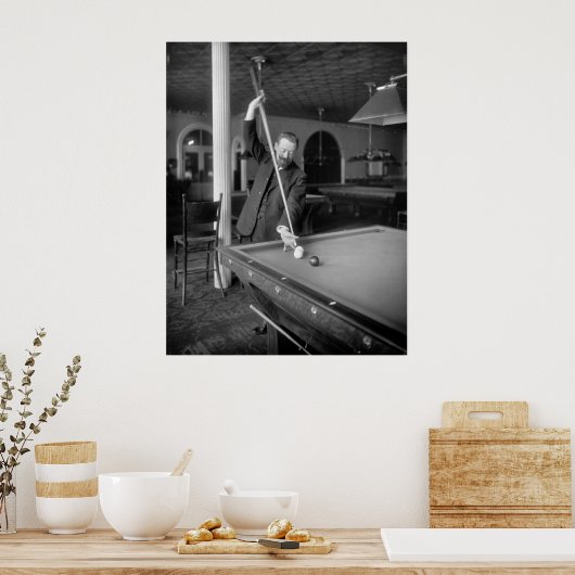 Billiards Trick Shot, begin jaren '00 Poster (Keuken)