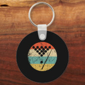 Billiards Vintage Retro Pool 1 Sleutelhanger (Voorkant)
