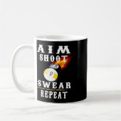 Billiards Vintage Retro Pool Koffiemok (Links)