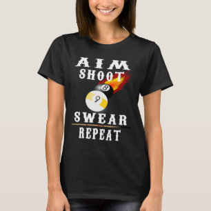 Billiards Vintage Retro Pool T-shirt