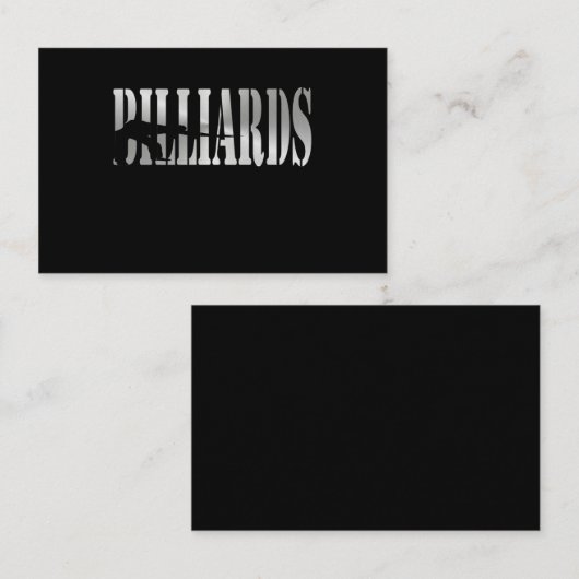 Billiards Visitekaartje (Voorkant / Achterkant)