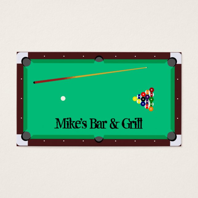 Billiards Visitekaartjes (Voorkant)