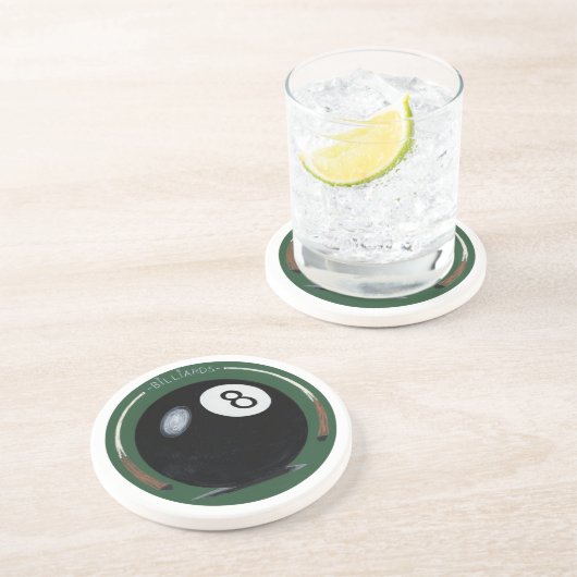 Billiards Zandsteen Onderzetter (Zijkant)