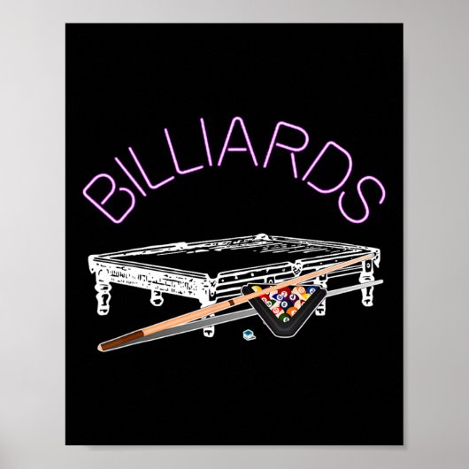 Billiardspeelster Poster (Voorkant)
