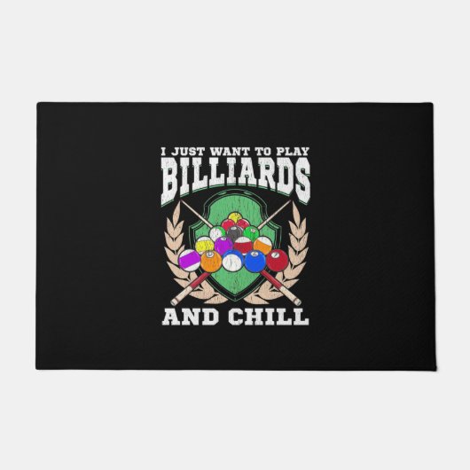 Billiardspeler | Biljarden en koelen Deurmat (Voorkant)