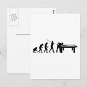 Billiardspeler Briefkaart (Voorkant / Achterkant)