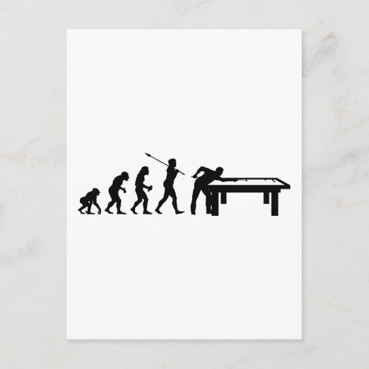 Billiardspeler Briefkaart (Voorkant)