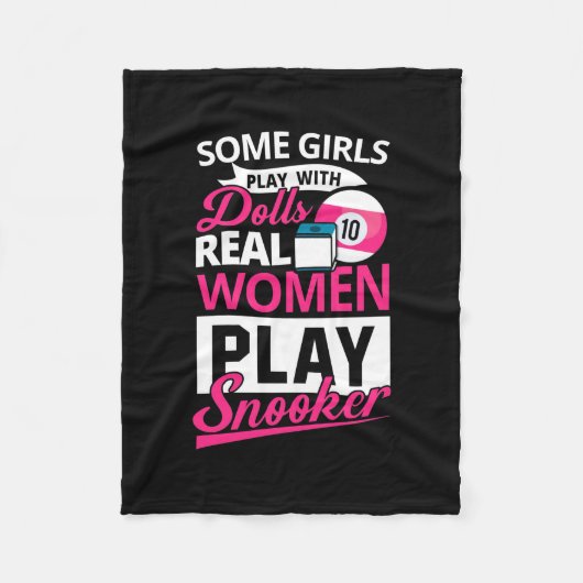 Billiardspeler | Echte vrouwen spelen Snooker Fleece Deken (Voorkant)