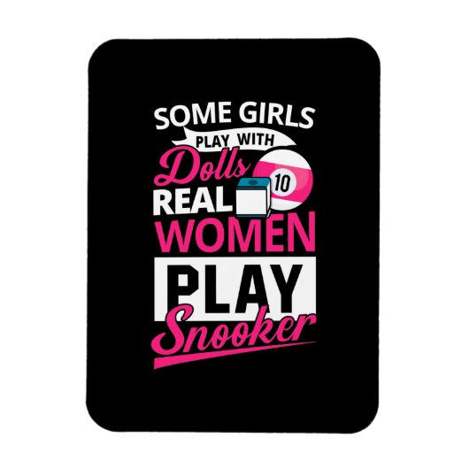 Billiardspeler | Echte vrouwen spelen Snooker Magneet (Verticaal)