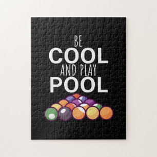Billiardspeler Koel- en speelgalerijpools zijn Legpuzzel