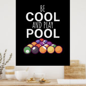 Billiardspeler | Koel- en speelgalerijpools zijn Poster (Keuken)