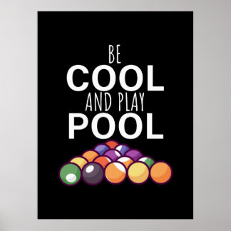 Billiardspeler | Koel- en speelgalerijpools zijn Poster
