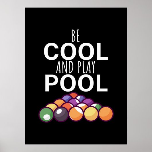 Billiardspeler | Koel- en speelgalerijpools zijn Poster (Voorkant)