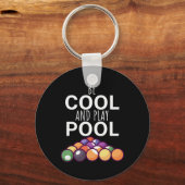 Billiardspeler | Koel- en speelgalerijpools zijn Sleutelhanger (Voorkant)
