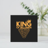 Billiardspeler | Koning van Billiards Kaart (Staand voorkant)
