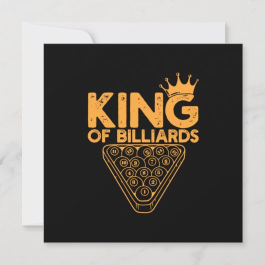 Billiardspeler | Koning van Billiards Kaart (Voorkant)