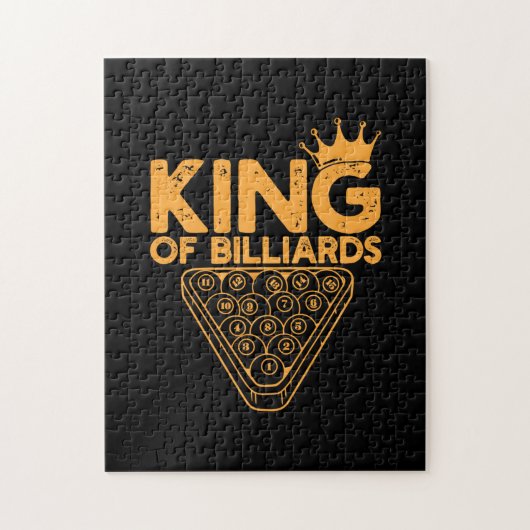 Billiardspeler | Koning van Billiards Legpuzzel (Verticaal)
