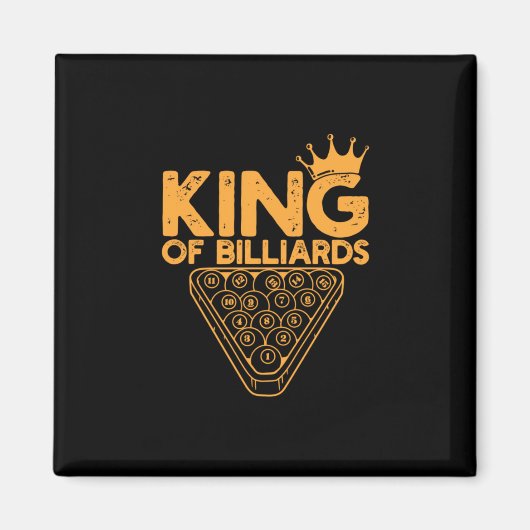 Billiardspeler | Koning van Billiards Magneet (Voorkant)