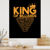 Billiardspeler | Koning van Billiards Poster (Keuken)