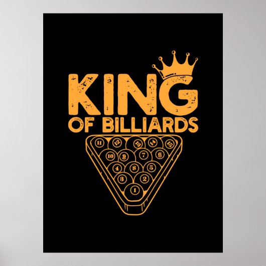 Billiardspeler | Koning van Billiards Poster (Voorkant)
