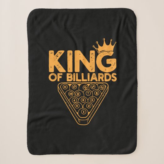 Billiardspeler | Koning van Billiards Sherpa Deken (Voorkant)