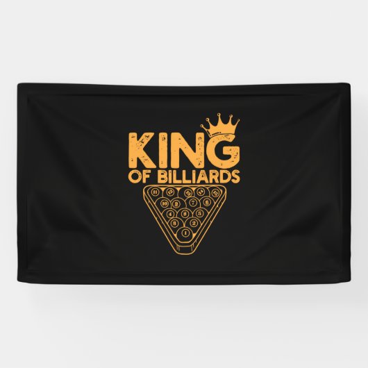 Billiardspeler | Koning van Billiards Spandoek (Horizontaal)