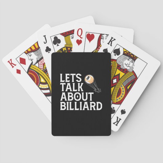 Billiardspeler | Laten we het hebben over Billiard Pokerkaarten (Achterkant)