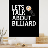 Billiardspeler | Laten we het hebben over Billiard Poster (Keuken)